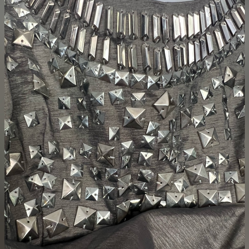 Jessica McClontick Party Dress Gunmetal Size 8 - Picture 2 of 8